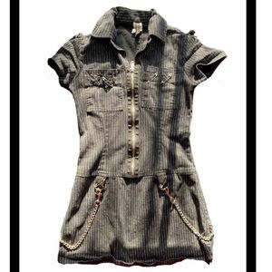 Rare Vintage Y2K Super low fat Bondage Dress